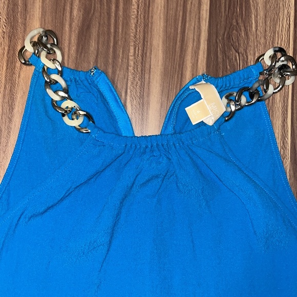 Michael Kors chain-link blue mini halter dress - Picture 5 of 13